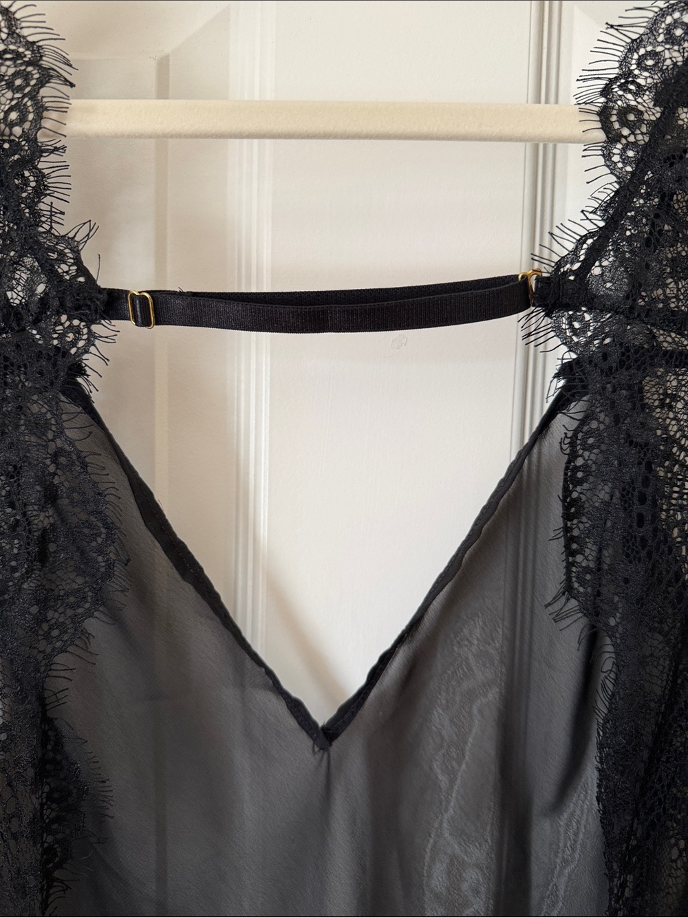 Bluebella XL Black Lace-Trim Sheer Chemise - Picture 4 of 6